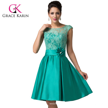 Grace Karin Vestido de dama de honra curto sem mangas CL6116-1